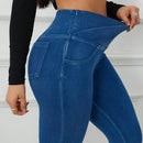 [Pague 2, Leve 3] Calça Jeans Feminina Lady Flare de Cintura Alta em Algodão e Poliéster