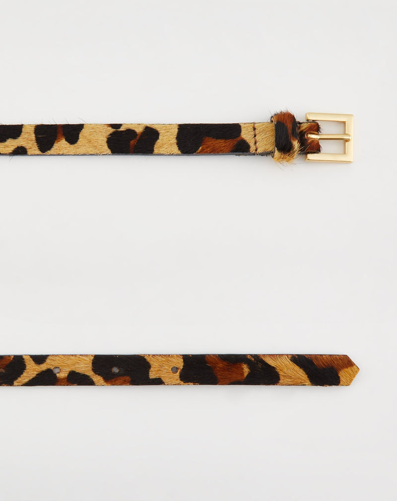 Cinto de Couro Animal Print Fino Essential  - Onca Tradicional