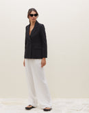 Blazer Alongado Botões Forrados - Preto