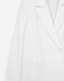 Blazer Alongado Botões Forrados - Off-white