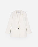 Blazer Fashion Summer Alongado - Off-white