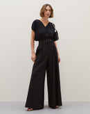 Calça Wide Alfaiataria de Linho - Preto