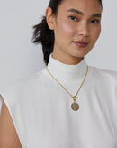 Colar Essential Folheado Torcido com Medalha - Dourado