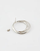 Brinco Essential Folheado Multi Círculos  - Prata