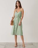 Vestido Midi Alcinha e Laço Costas - Verde