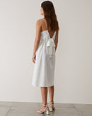 Vestido Midi Alcinha e Laço Costas - Off-white