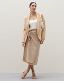 Blazer sem Abotoamento com Bolso - Bege