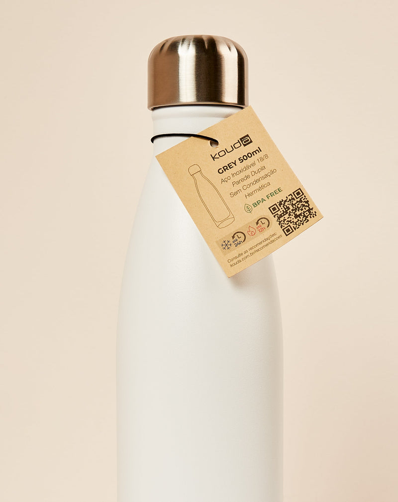 Garrafa Térmica Kouda Grey - 500ml - Rainbow Branca