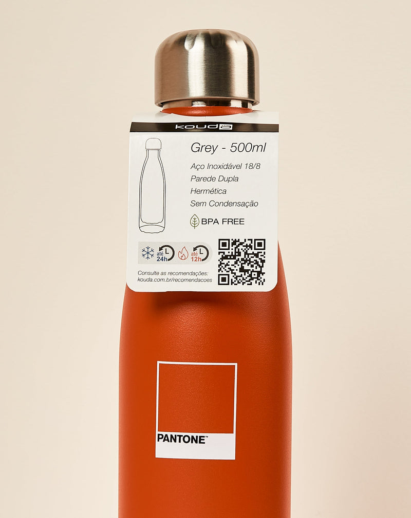 Garrafa Térmica Kouda Grey Chip - 500ml - Terracota