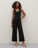 Sandália Salto Flare Tira Trançada com Strass - Dourado