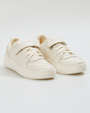 Tênis Flatform com Tira de Velcro - Off-white