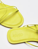 Sandália Rasteira com Amarração Comprida - Verde Lima