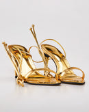 Sandáia Bico Folha de Amarração  - Dourado