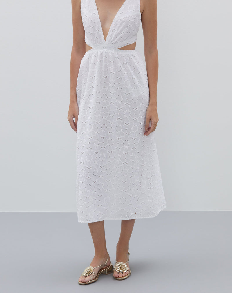 Sandália Salto Bloco Baixo Detalhe em Flor - Dourado Claro