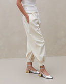 Sapato Boneca Bico Quadrado Salto Grosso com Tira - Bicolor