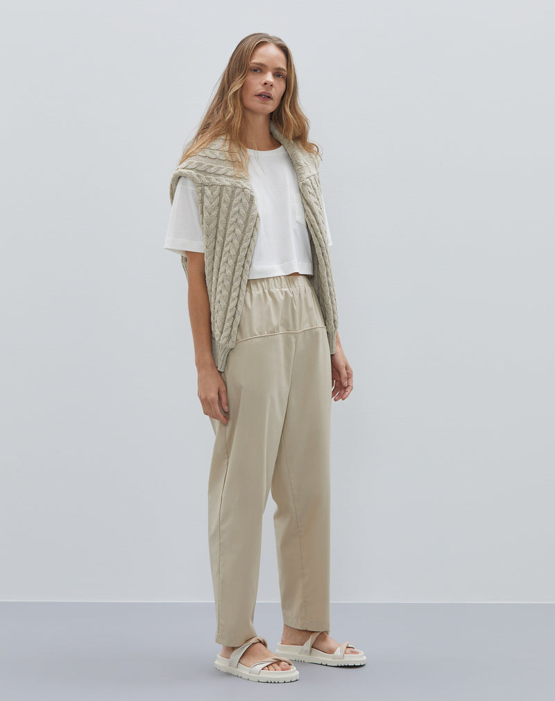 Sandália Papete com Tiras Retorcidas - Off-white