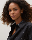 Argola com Strass Folheada Essential - Prata