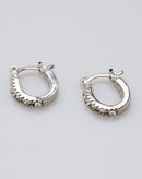 Argola com Strass Folheada Essential - Prata