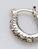 Argola com Strass Folheada Essential - Prata