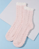 Meia Felpuda Bicolor - Rosa Claro