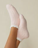 Meia Felpuda Bicolor - Rosa Claro