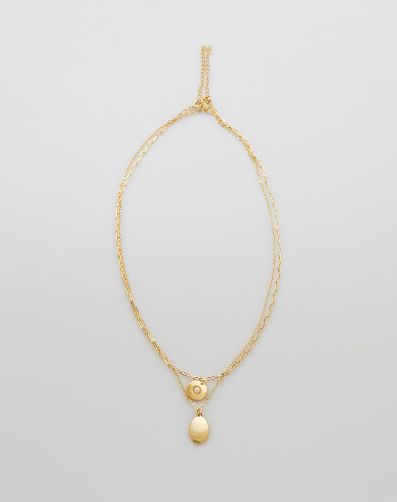 Kit 2 Colares Folheados com Pingente - Dourado