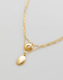 Kit 2 Colares Folheados com Pingente - Dourado