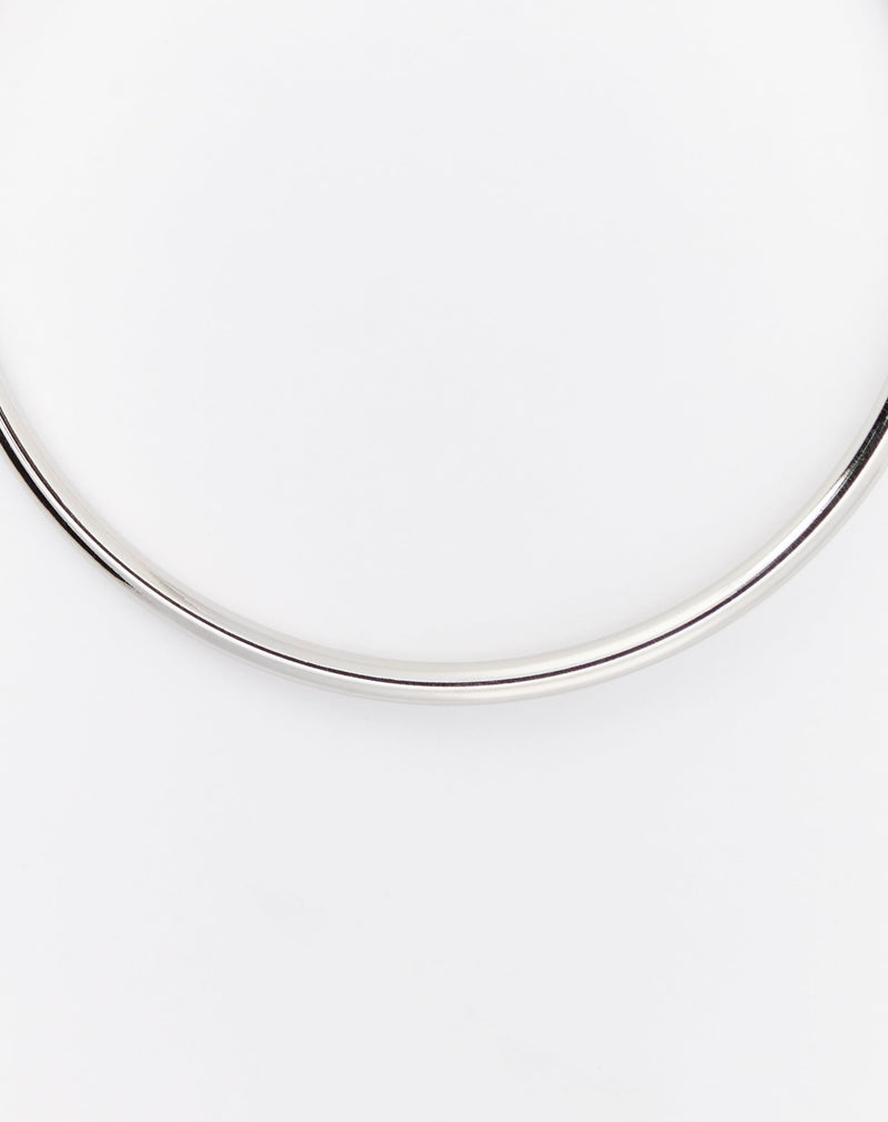 Choker Tubo Fina Folheada - Prata