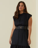 Brinco Corrente Folheada Pérola Barroca - Dourado