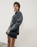 Bolsa Croco Angular com 2 Alças - Preto