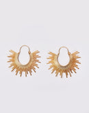 Brinco Argola Folheada Raios de Sol - Dourado