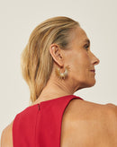 Brinco Argola Folheada Raios de Sol - Dourado