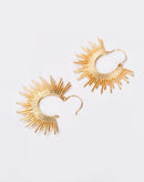 Brinco Argola Folheada Raios de Sol - Dourado