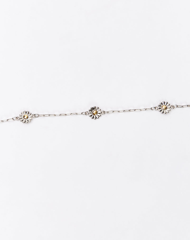 Colar Folheado Flores Bicolor - Bicolor