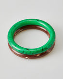 Kit com 2 Pulseiras de Resina Bicolor - Bicolor