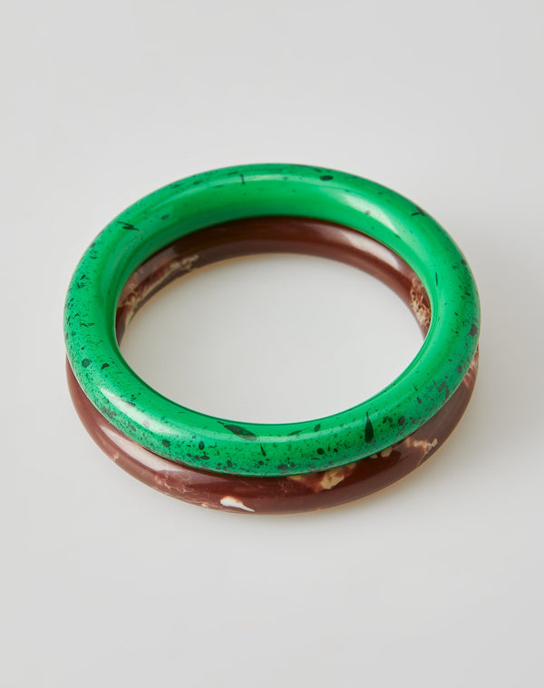 Kit com 2 Pulseiras de Resina Bicolor - Bicolor