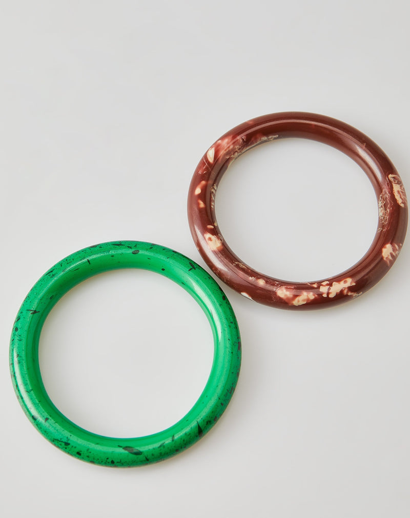 Kit com 2 Pulseiras de Resina Bicolor - Bicolor