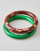 Kit com 2 Pulseiras de Resina Bicolor - Bicolor