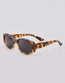 Óculos de Sol Retangular Detalhe Reto Acetato Reciclado - Tartaruga