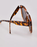 Óculos de Sol Gatinho Redondo Grande Acetato Reciclado - Tartaruga