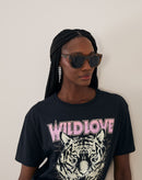 Óculos de Sol Gatinho Redondo Grande Acetato Reciclado - Tartaruga