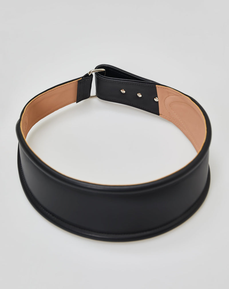 Cinto Largo com Botões - Preto