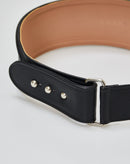Cinto Largo com Botões - Preto