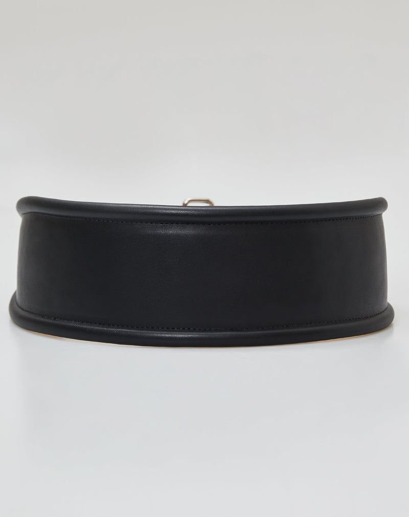 Cinto Largo com Botões - Preto