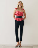 Cinto Largo com Botões - Preto