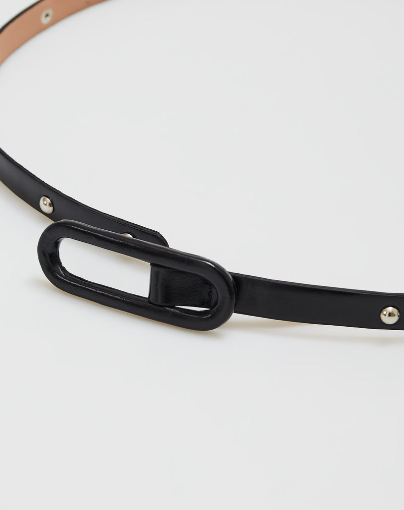 Cinto Fino com Tachas - Preto