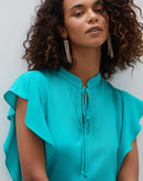 Brinco Argola Folheada com Franja de Strass - Dourado