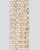 Brinco Argola Folheada com Franja de Strass - Dourado