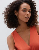 Ear Cuff Folheado Largo Multi Camadas - Dourado