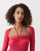 Brinco Argola Coração Chunky Folheado  - Dourado